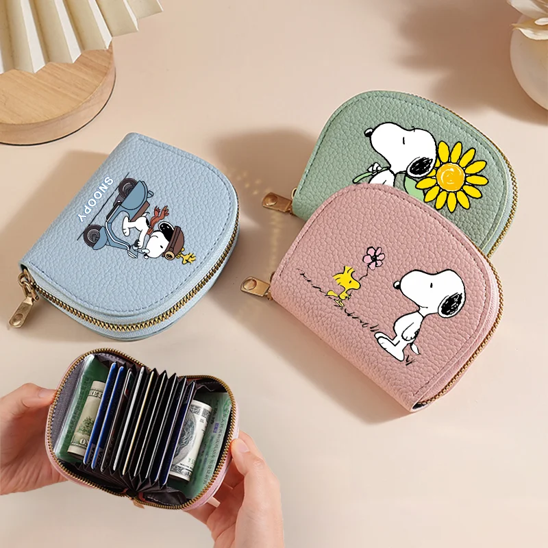 Portefeuille Snoopys créatif, grande capacité, plusieurs emplacements pour cartes, porte-monnaie pour femmes et hommes, porte-monnaie de dessin animé, sac à monnaie, cadeau d'anniversaire