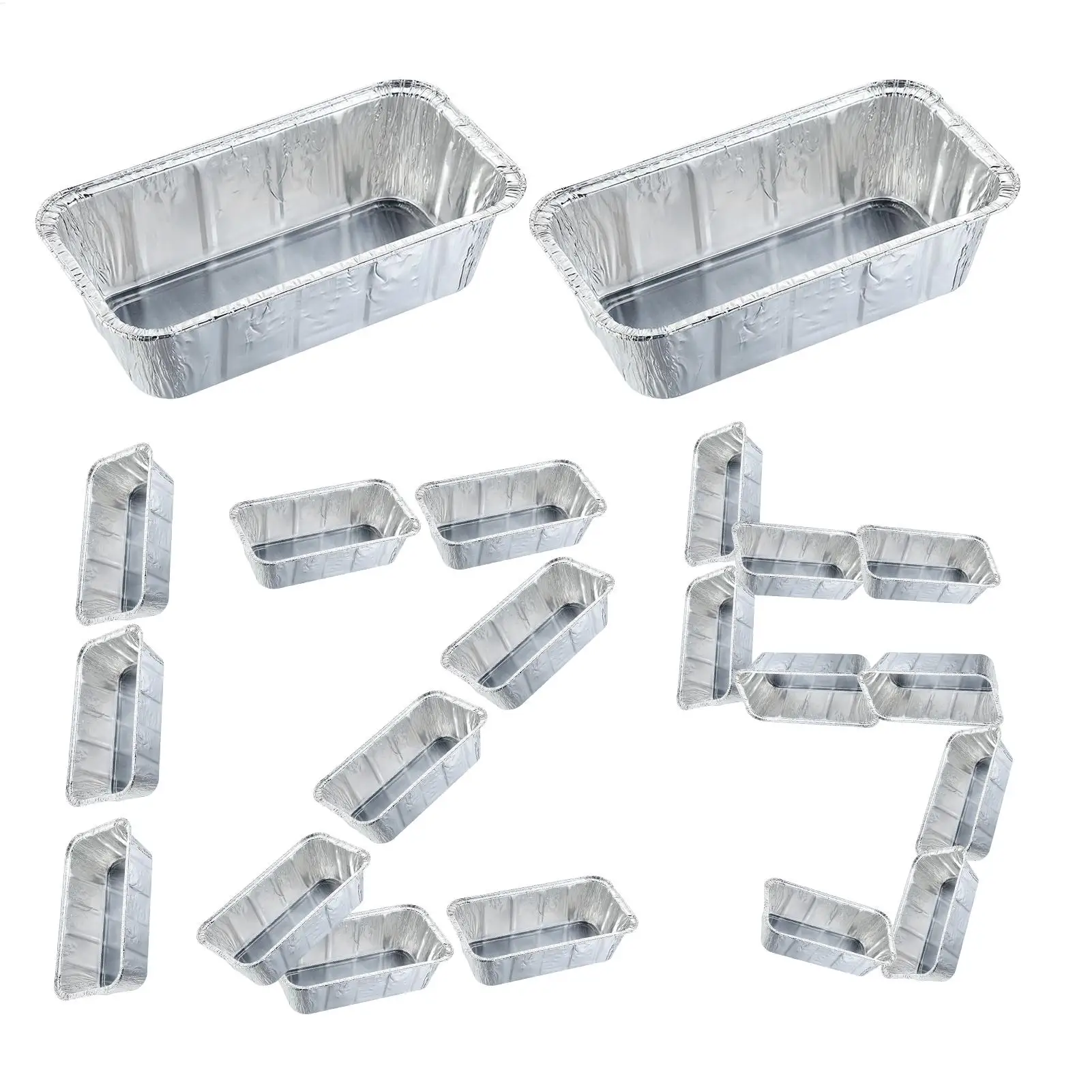 

Aluminum Drip Pans Aluminum Foil Grilling Drip Pan Liners 125 Pieces Oil Dripping Collection Tray BBQ Supplies For Meat Fish