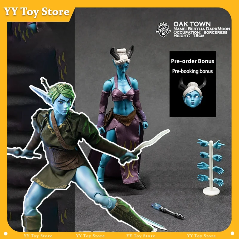

Lazy Monster Studio Anime Action Figure Green Hair Berelia Black Horn Ulu Black Horn Model Oak Town 2 PVC Collection Statue Gift