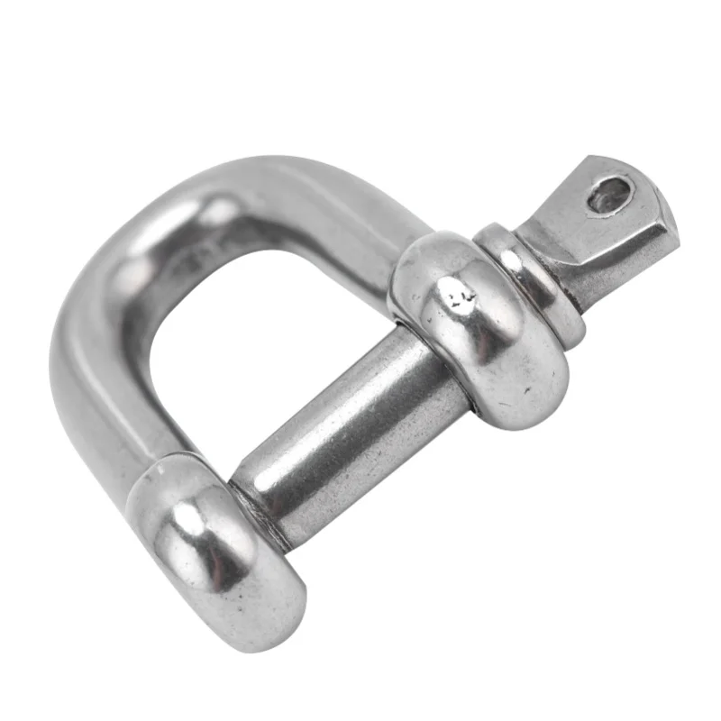 Screw Pin Anchor Shackle Stainless Steel DShaped Bow Shackle For Chains Outdoor Camping Survival Rope(M10 )