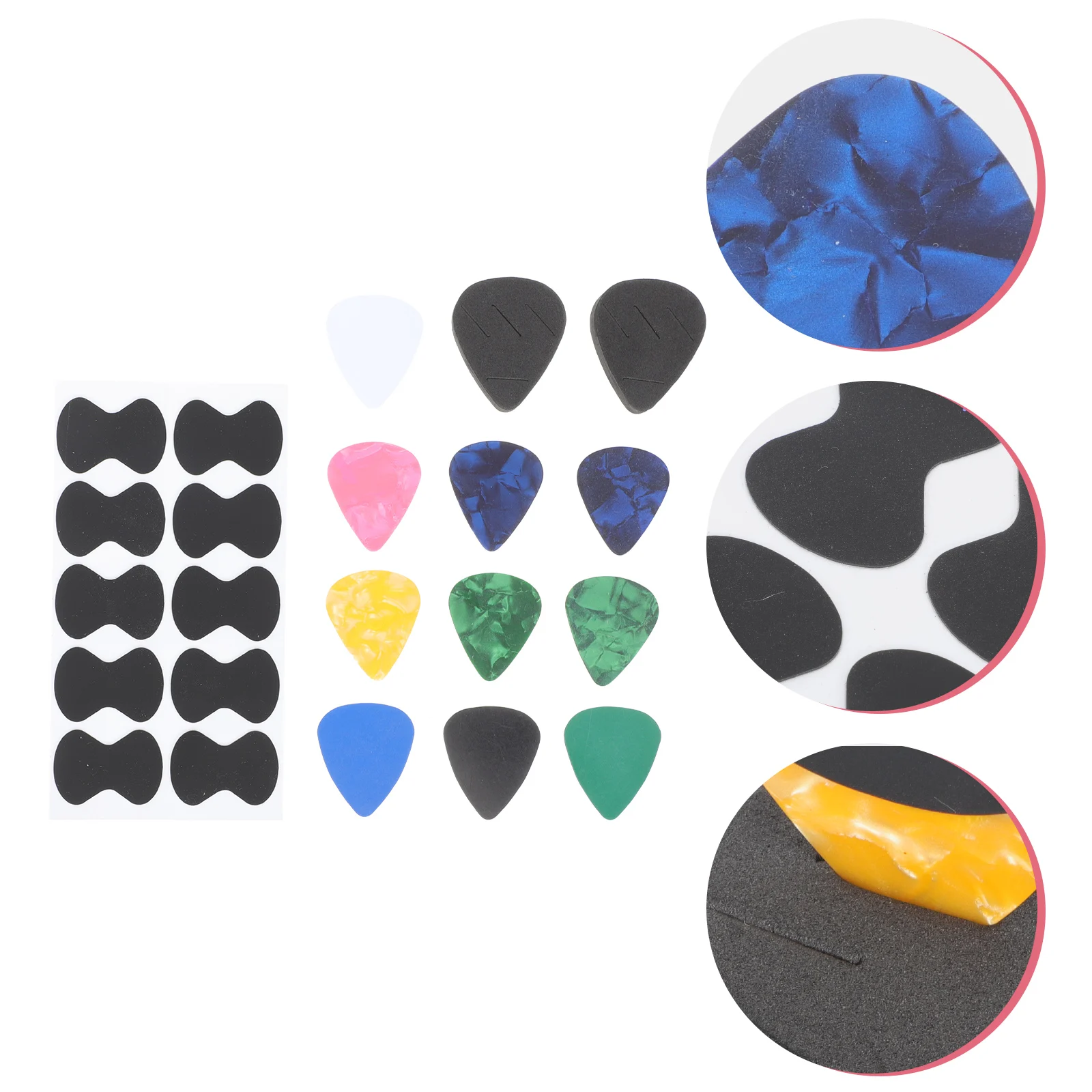

1 set 1 Set Premium Ergonomic Plastic Guitar Picks With Bag Durable Folk Electric Guitar Pick Grips For Performance Practice,