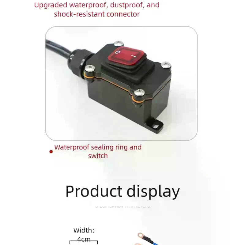 Motorcycle Power Switch Battery Disconnect Switch 12V/24V Waterproof Power Cut Off Isolator Heavy Duty Kill Switch