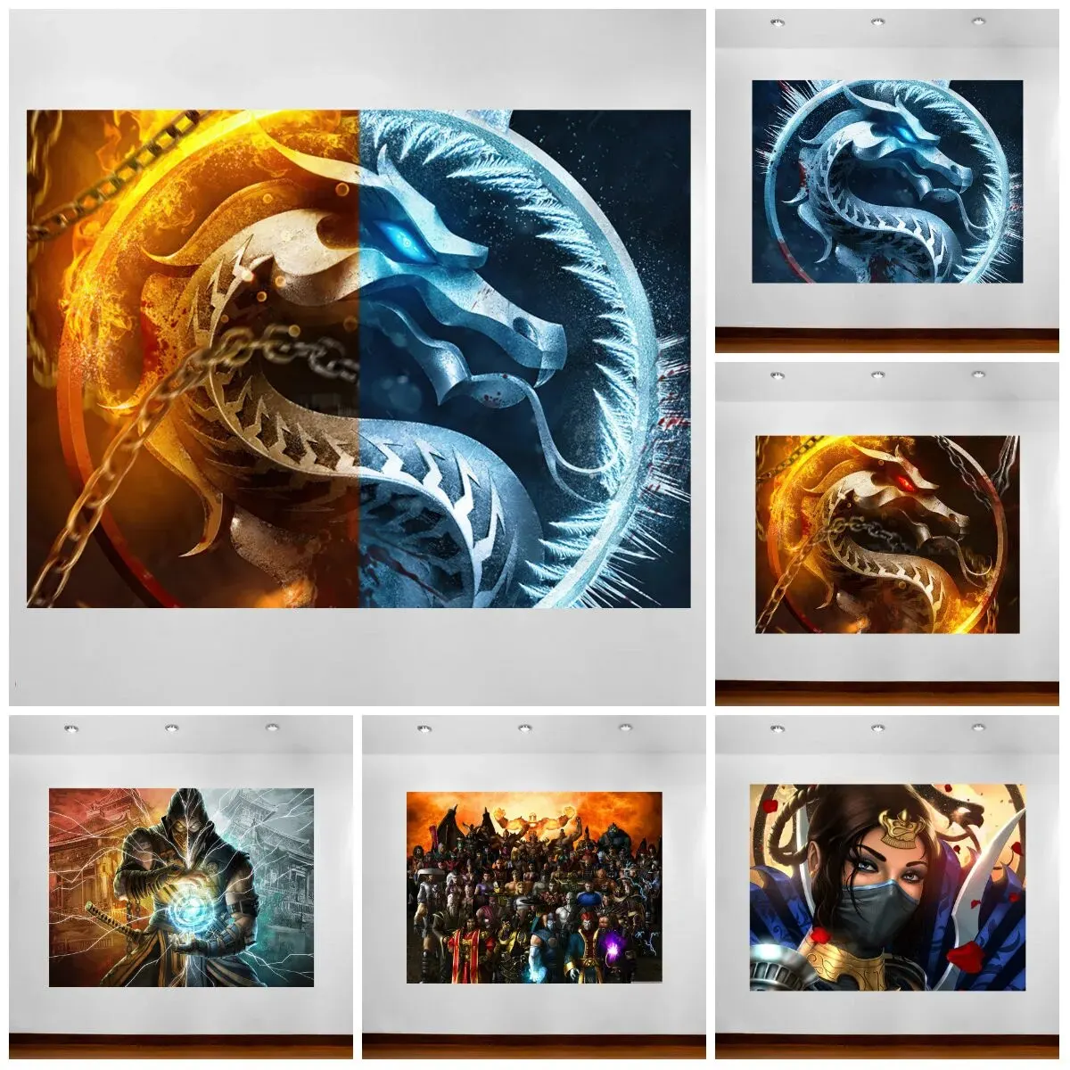 Mortal Kombat Fighting Video Game Canvas Poster  Wall Decor for Living Room  Home Decoration  Wall Stickers  Paintings  Posters