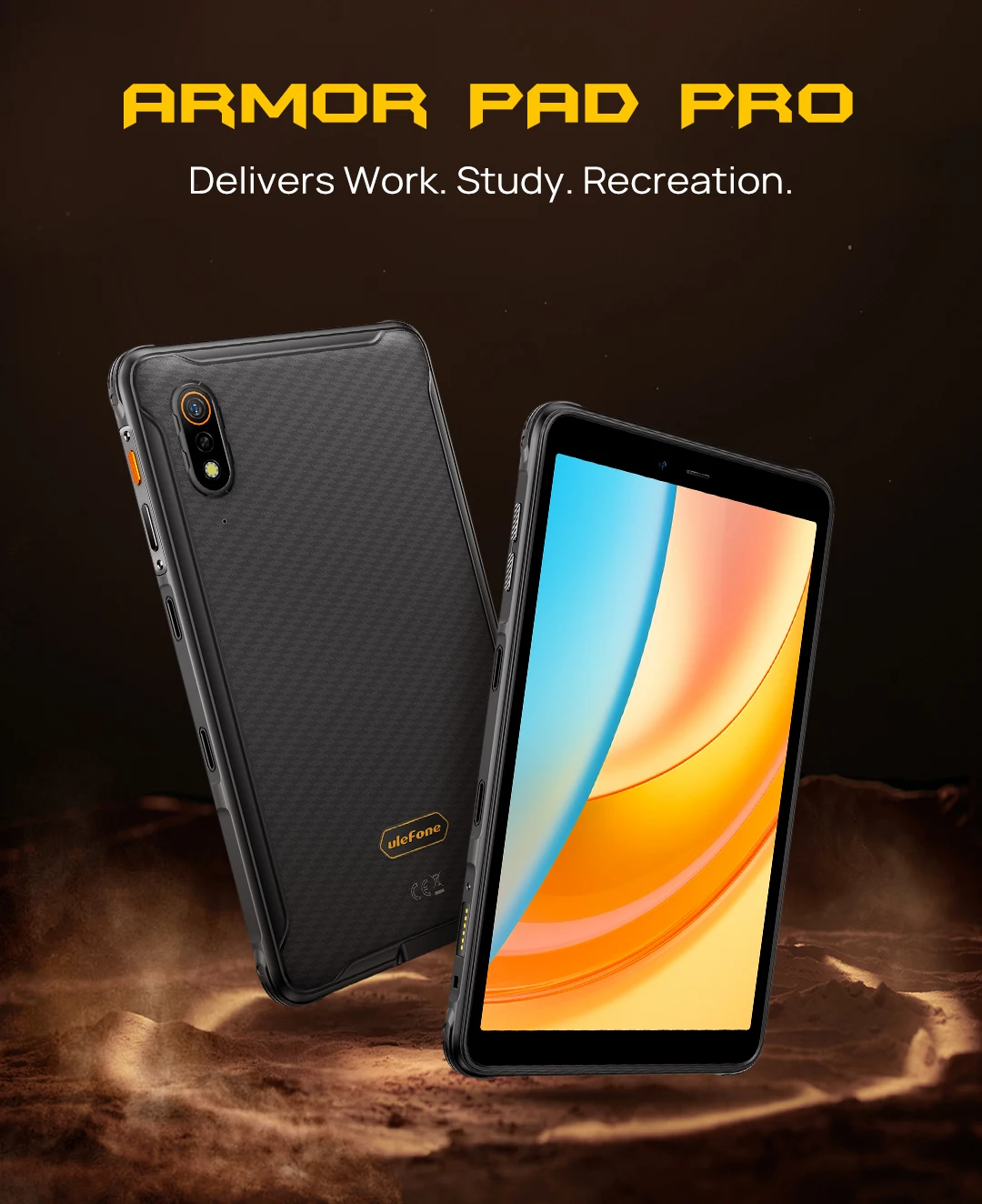Ulefone Armor Pad Pro Rugged Tablet IP68/IP69K 4G MT8788 16GB RAM(8GB+8GB Virtual RAM) 128GB ROM 48MP 7650mAh Android 13