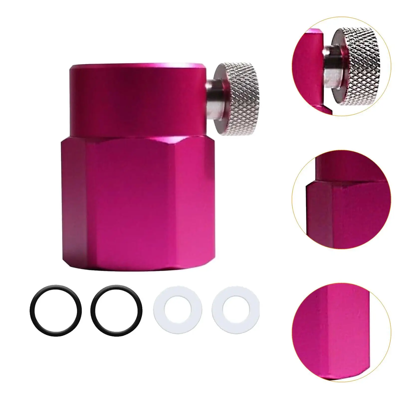 محول إعادة تعبئة أسطوانة ثاني أكسيد الكربون Cga320 محول إعادة التعبئة الملولب لصانع الصودا