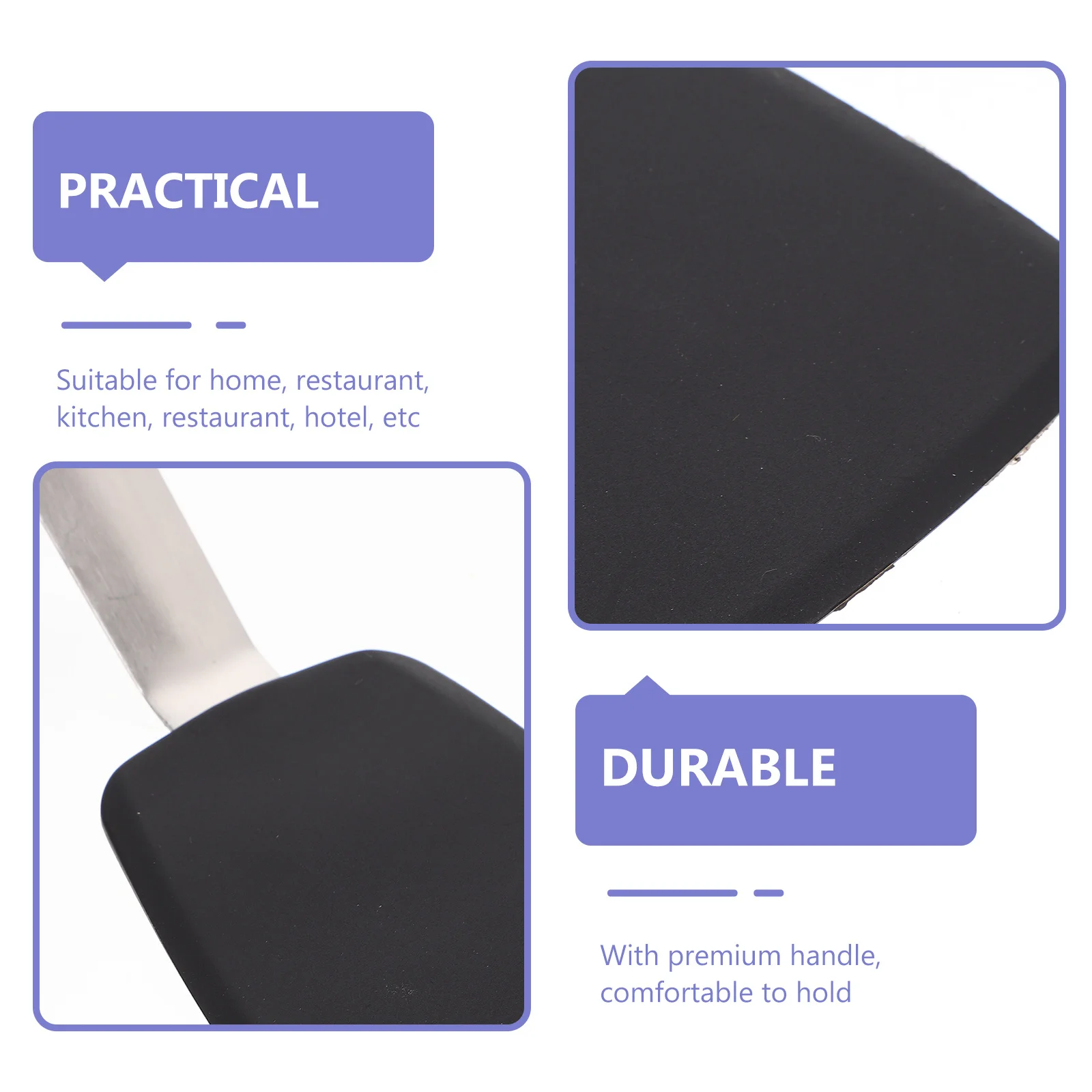 

2Pcs Cooking Spatulas Silicone Non-Stick Heat Resistant Frying Shovels with Comfortable Ergonomic Handles for Kitchen