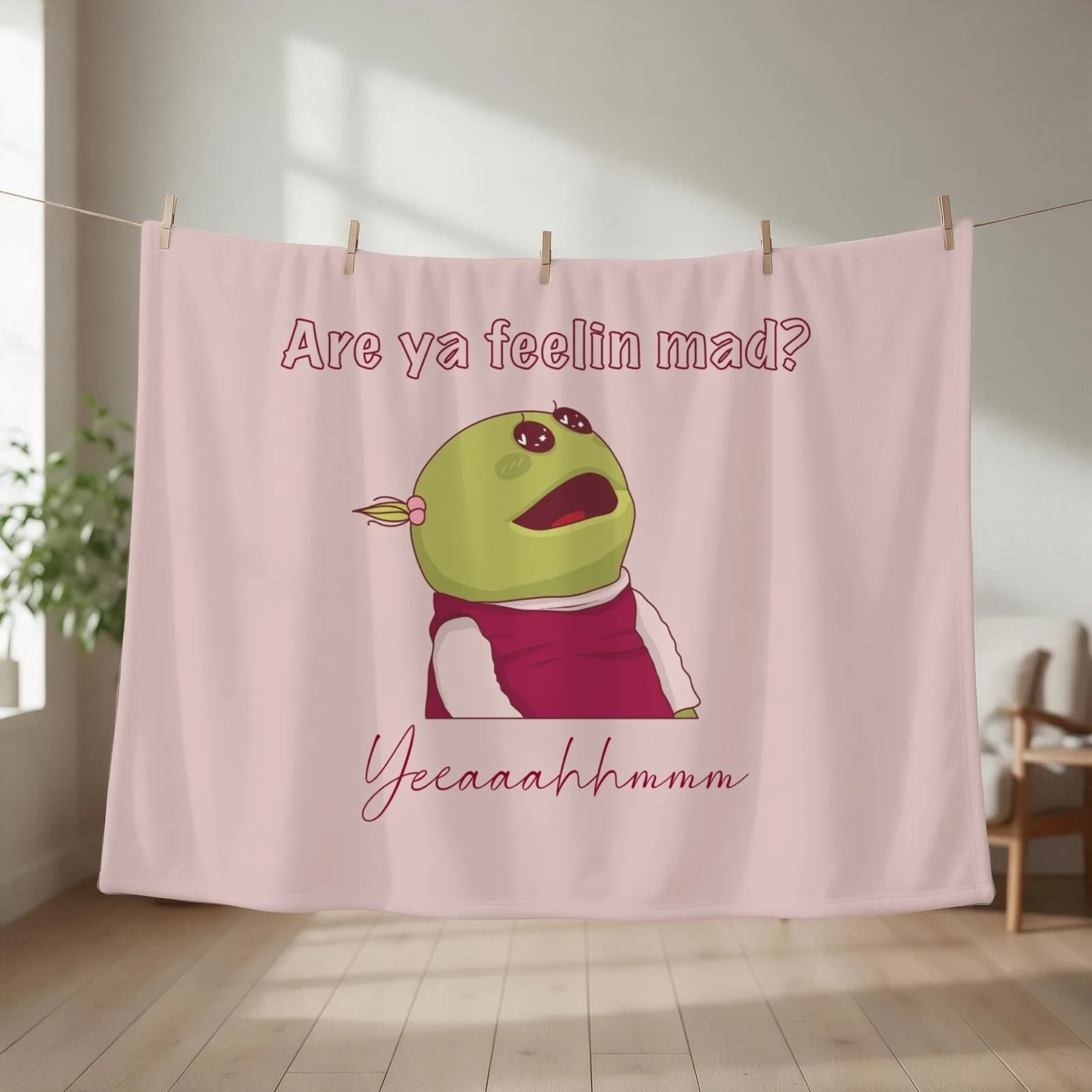 Nanalan are you feeling mad? Throw Blanket couch cozy soft plush fuzzy picnic outdoor blanket