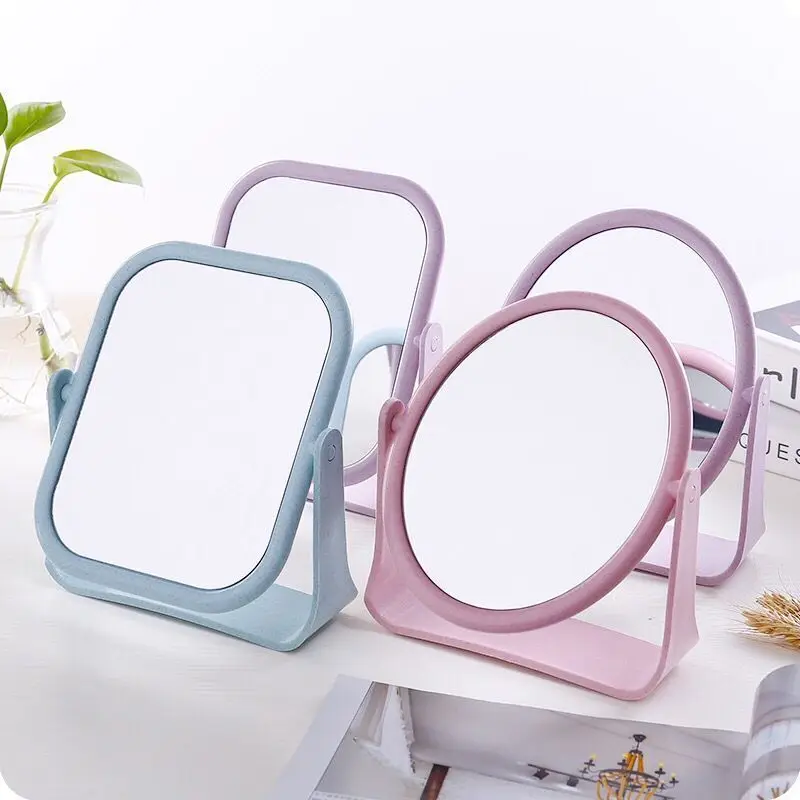Europäischer Schminkspiegel im minimalistischen Stil, doppelseitiger HD-Tischspiegel mit Drehfunktion für Make-up und Schreibtische im Schlafzimmer – Detail 3