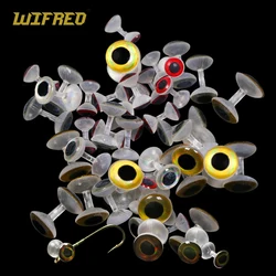 WIFREO 20pcs Fly Tying Realistic 3D Weightless Dumbbell Eyes 6mm 8mm 10mm Resin Fishing Lure Eyes Fly Tying Materials