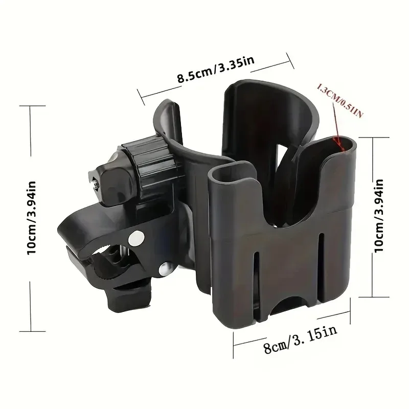 1pcs 2-in-1 Universal Stroller Water Cup Holder With Phone Holder, Universal Bottle Holder For Wheelchair stroller Accessories view 6