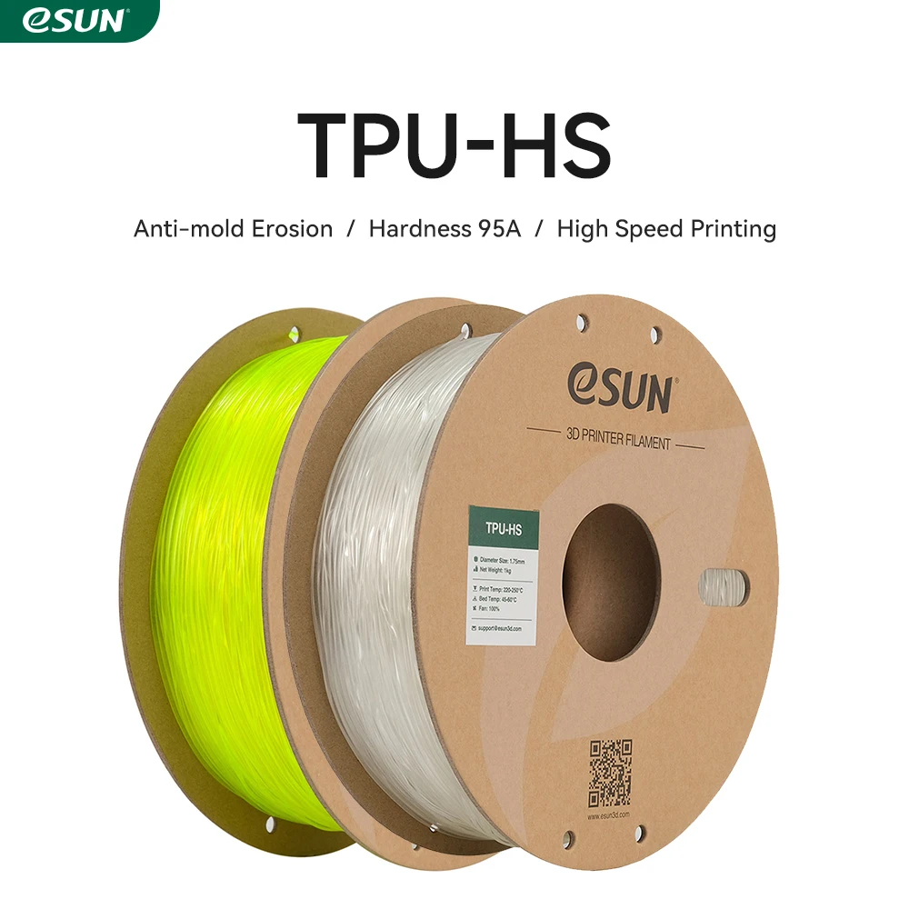 eSUN Antibacteria TPU Filament 1.75mm TPU 95A 3D Printer Filament 1KG 2.2 LBS Spool High Speed Printing TPU 3D Printing Material