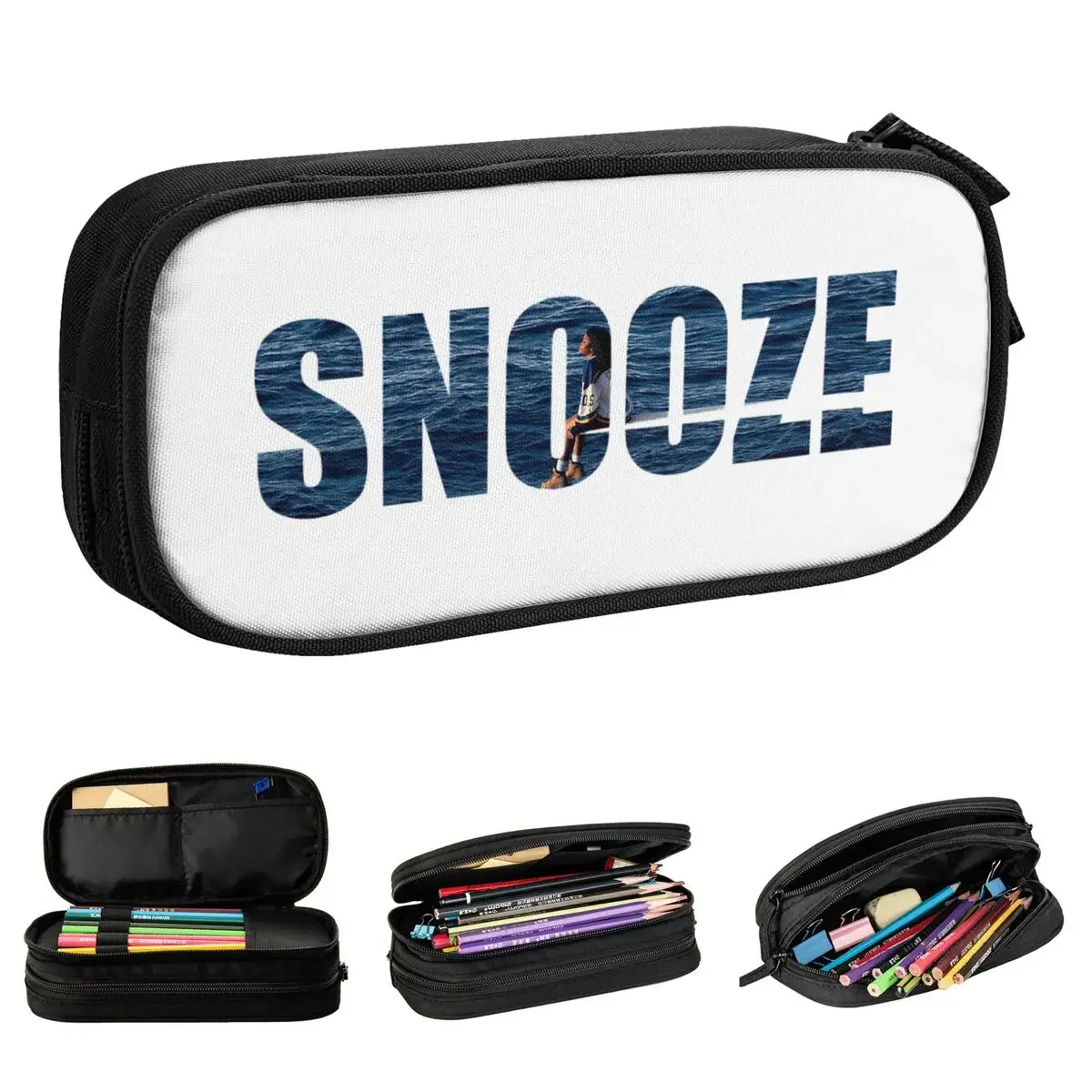 SZA SOS Album Snooze Pencil Case Fashion Rapper 90s Pen Box Bag Student Large Storage School Supplies Cosmetic Pencilcases