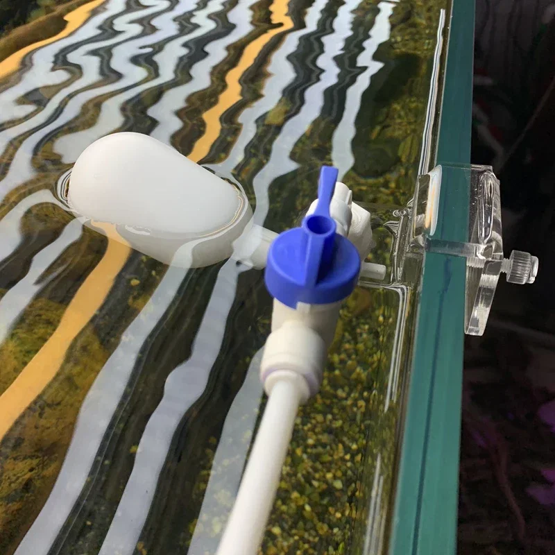 Kit de cambio de agua para acuario automático, válvula de bola flotante para tanque de peces sin energía, controlador de nivel de agua de llenado de agua automático de 1/4 pulgadas