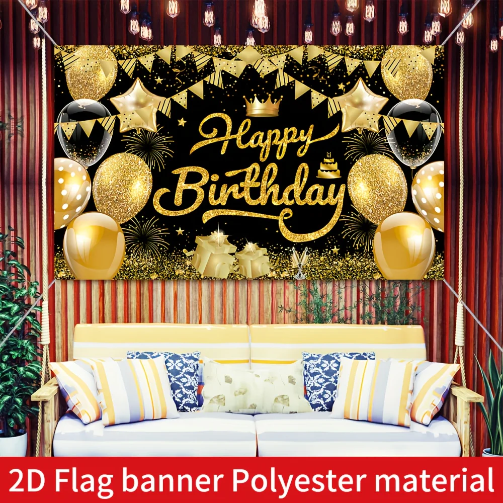 Banner voor verjaardagsviering - Party Banner Gold recensie en prijs