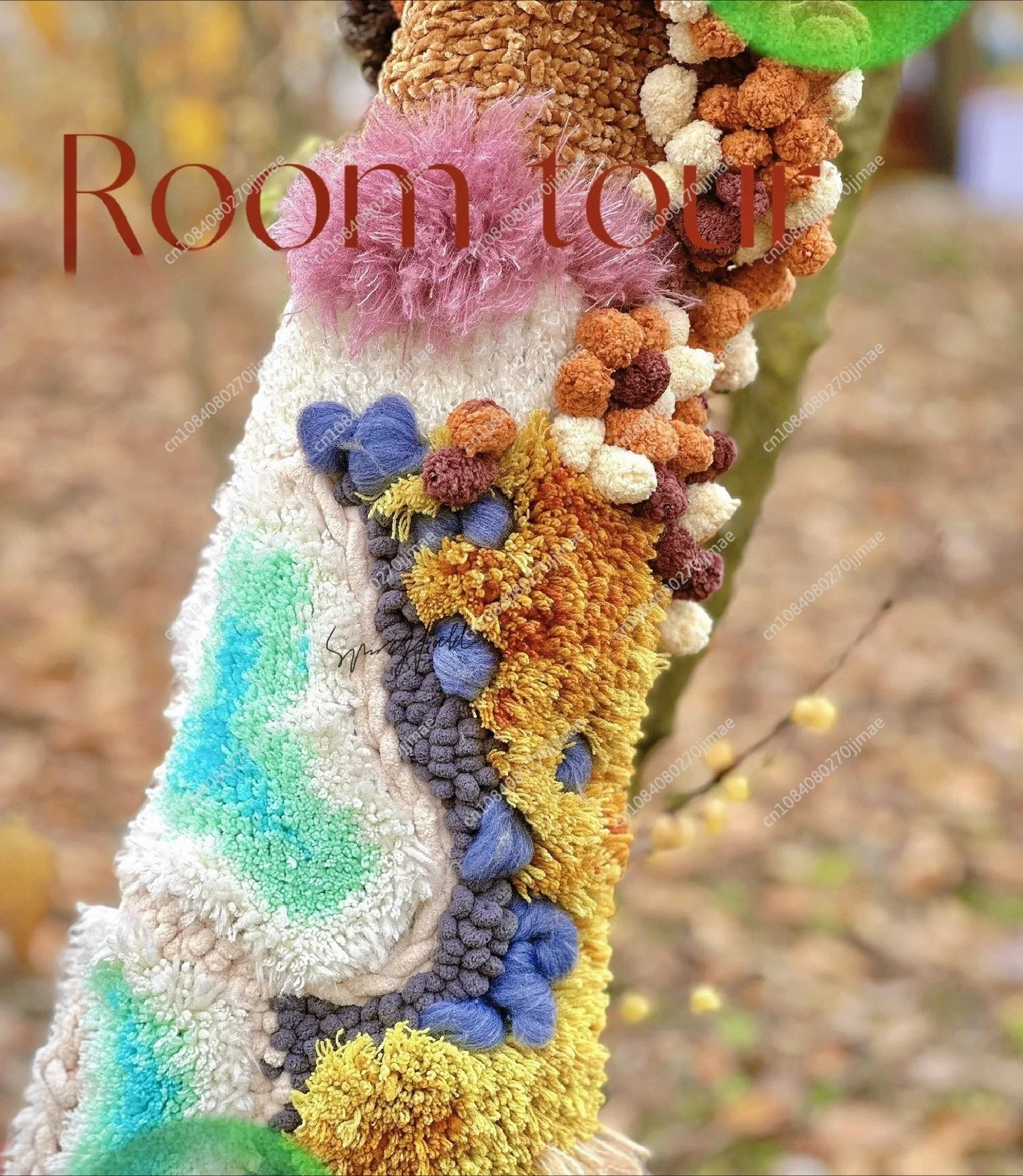 Confezione di materiali per tappeti in muschio Tappeto fatto a mano fai-da-te fatto in casa per camera da letto (prodotto non finito)