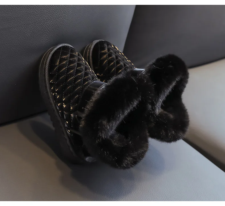 2026 Neue Herbst-Winter-Kinderstiefel für Mädchen, Verdickte Warme Bequeme Weiße Stiefel, Rutschfeste Plüsch-Baumwollschuhe für Babys und Kinder – Detail 9