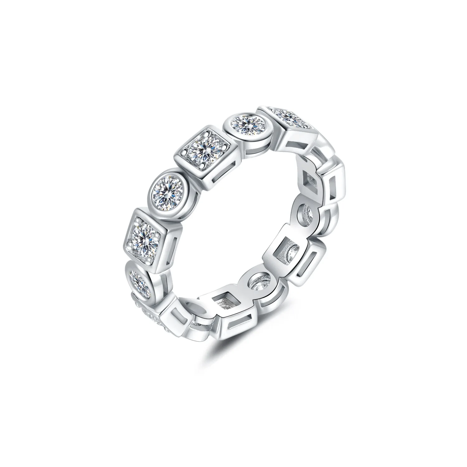 

Новые роскошные кольца из стерлингового серебра 925 пробы с настоящим муассанитом цвета D, позолоченные 18-каратным золотом, оптом, модные, GRA, хит продаж