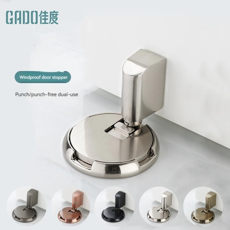 

Windproof Door Stopper, Hole-free, Anti-Collision Device, Mechanical Suction, Invisible, Toilet, Floor