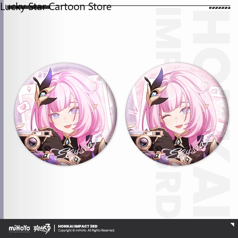 

Presale Sunsyea Genshin Impact Official MiHoYo Original Elysia Cosplay Badge Tinplate Pendant Halloween Gift Set Collection