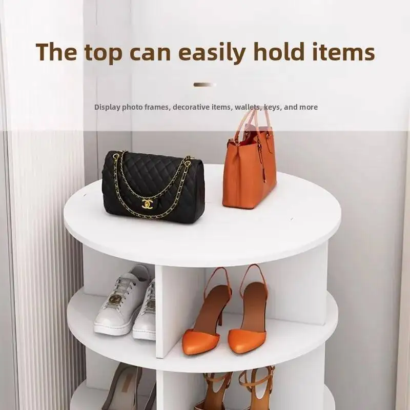 

cabinet plastic shoe Popular multi-layer rotating simple display rack 360-degree creative armoire a chaussure small furniture