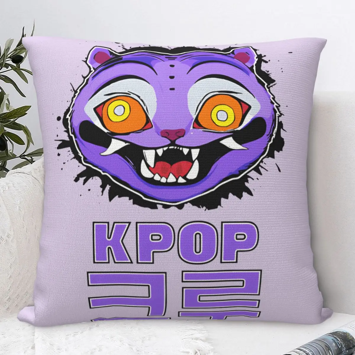 

KPop Demon Hunters Pillow Case Kawaii Pillow Cover Polyester Graphic Cushion Cover Pillowcases For Living Room Chair