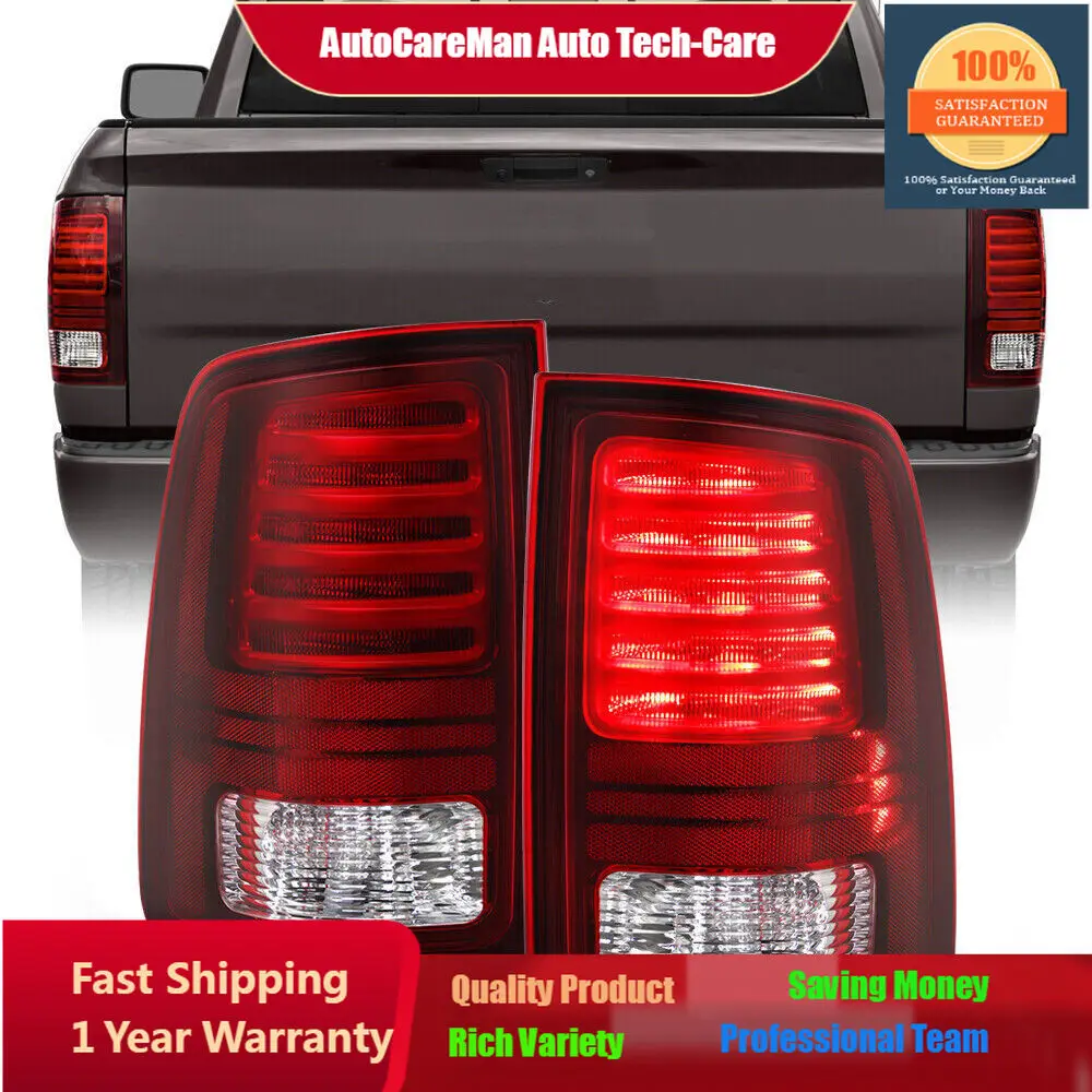 

Fit for 13-18 RAM 1500 2500 3500 4500 5500 REAR LEFT & RIGHT SIDE TAILLIGHT LAMP 68093080AC 68093081AC