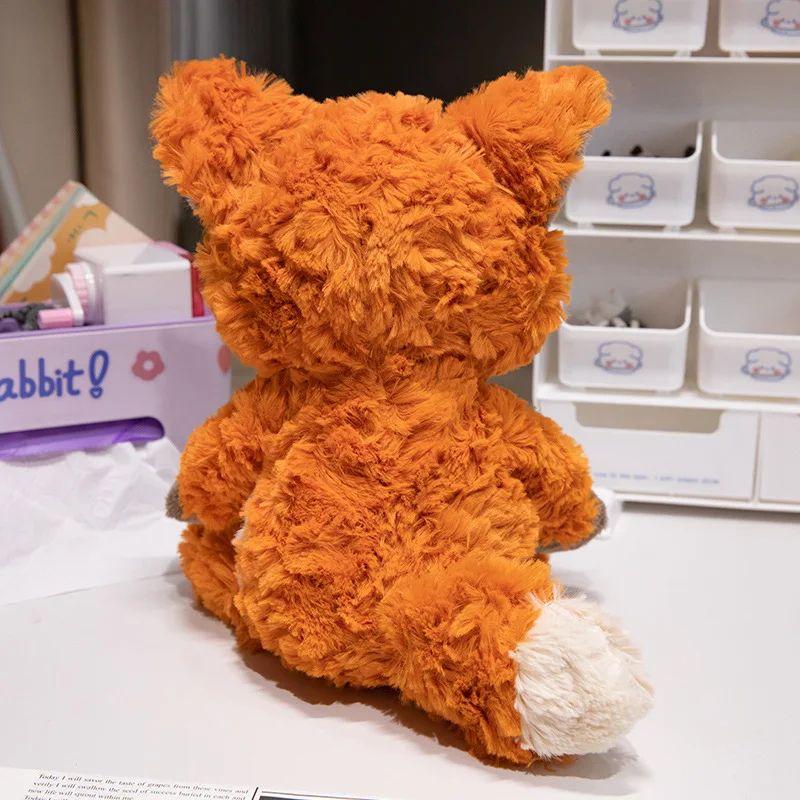 25–35 cm graues Waschbär-Plüschtier, schöner Faultier, Fuchs, niedliche weiche Kuscheltiere, Puppenkissen für Geburtstagsgeschenk, Valentinstag – Detail 6