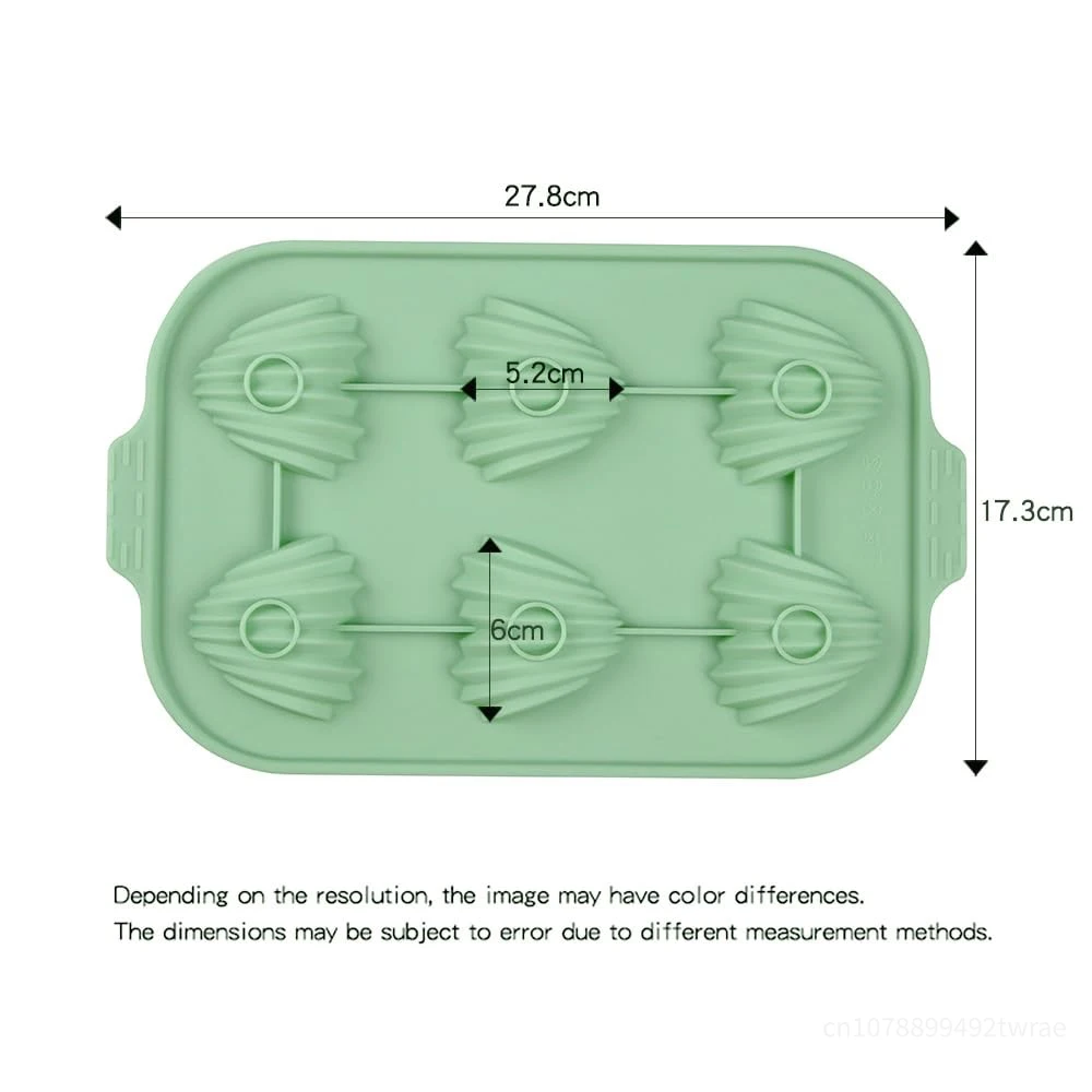 6 otworów w kształcie serca Madeleine silikonowa forma nieprzywierająca kremówka forma do ciasta kardioidalna powłoka blacha do pieczenia do