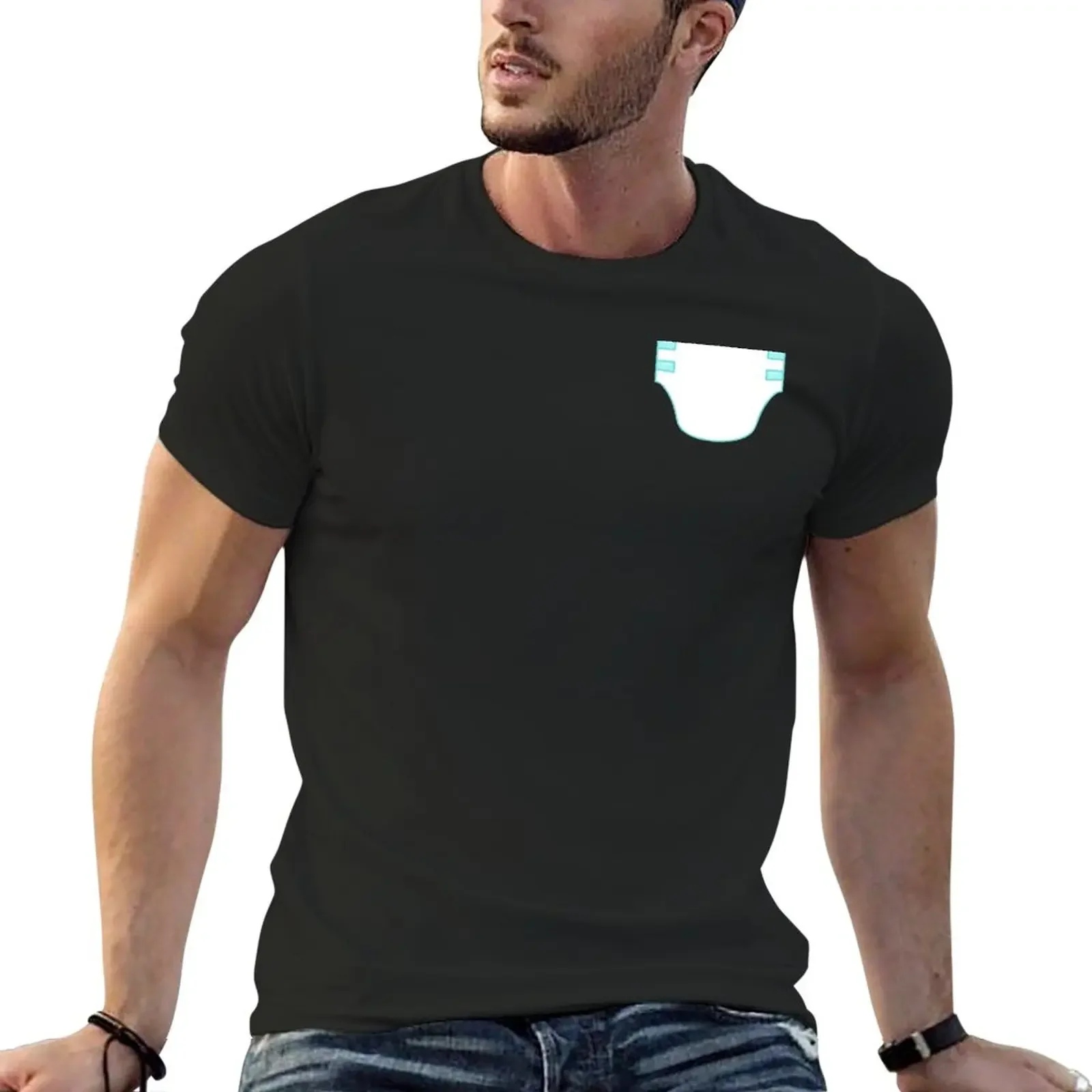 New Diaper Logo T-Shirt Oversized t-shirt cute clothes black t shirts blank t shirts mens funny t shirts