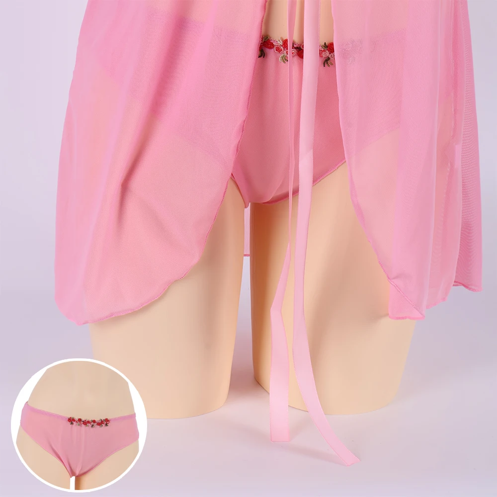 Sexy Lingerie Vrouwen Hanger Mesh Doorzichtige Split Pyjama Sexy Nachtkleding Lingerie Vrouwen Corset Sexy Nachtkleding Nachtjapon