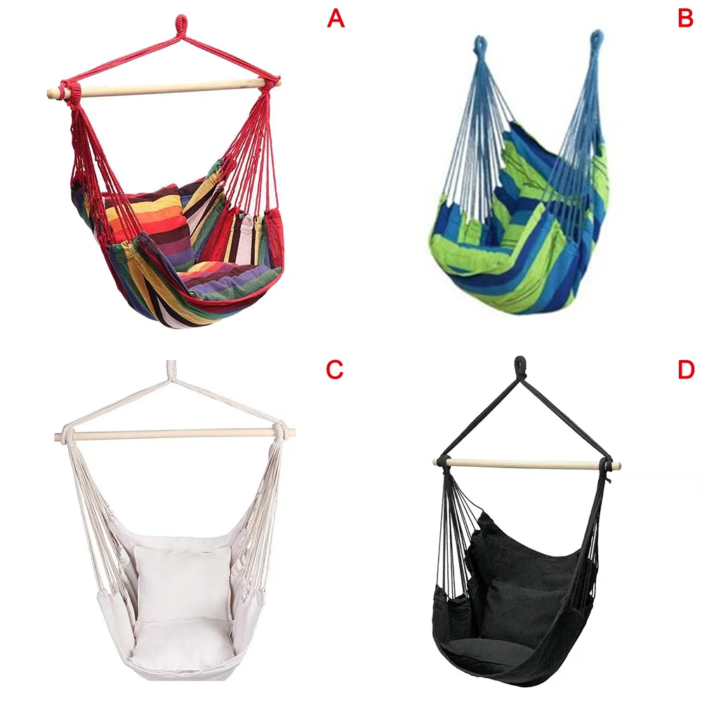 เก้าอี้แขวนผ้าเนื้อนุ่มแบบพกพา สำหรับห้องนอน สวนในบ้าน เก้าอี้แขวน เปลญวน เก้าอี้เปลญวน ชิงช้า เก้าอี้ชิงช้า