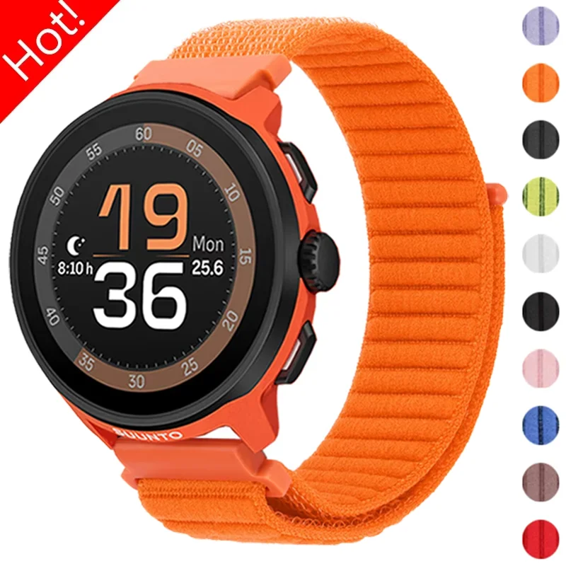20mm 22mm Band For SUUNTO RACE S/Run/OCEAN/VERTICAL Nylon Loop Watch Strap For SUUNTO 5 9 PEAK PRO/3 Fitness correa Bracelet