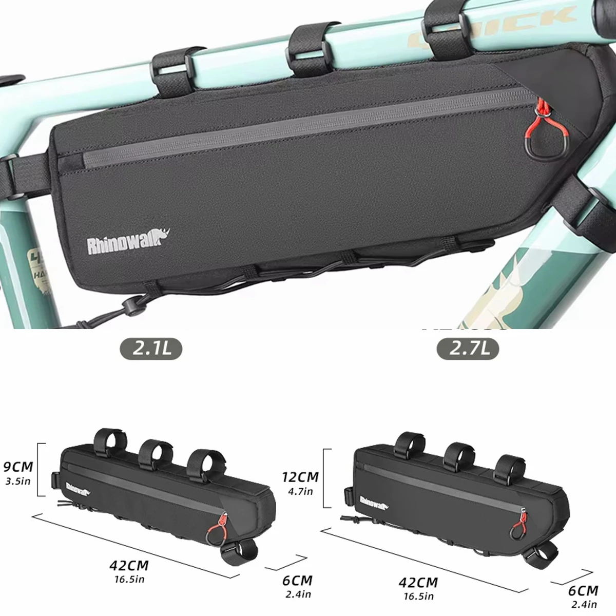 

Bicycle Under Top Tube Bag Bike Frame Bag Water Resistant Bike Triangle Bag Corner Pouch Storage Bag for MTB