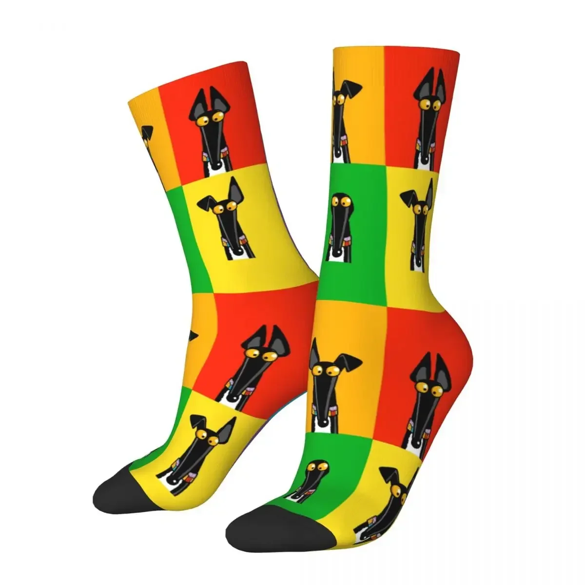 

Greyhound Semaphore Socks Men's Women's Fashion Skipworth Whippet Lurcher Dog Socks Spring Summer Autumn Winter Stockings Gift