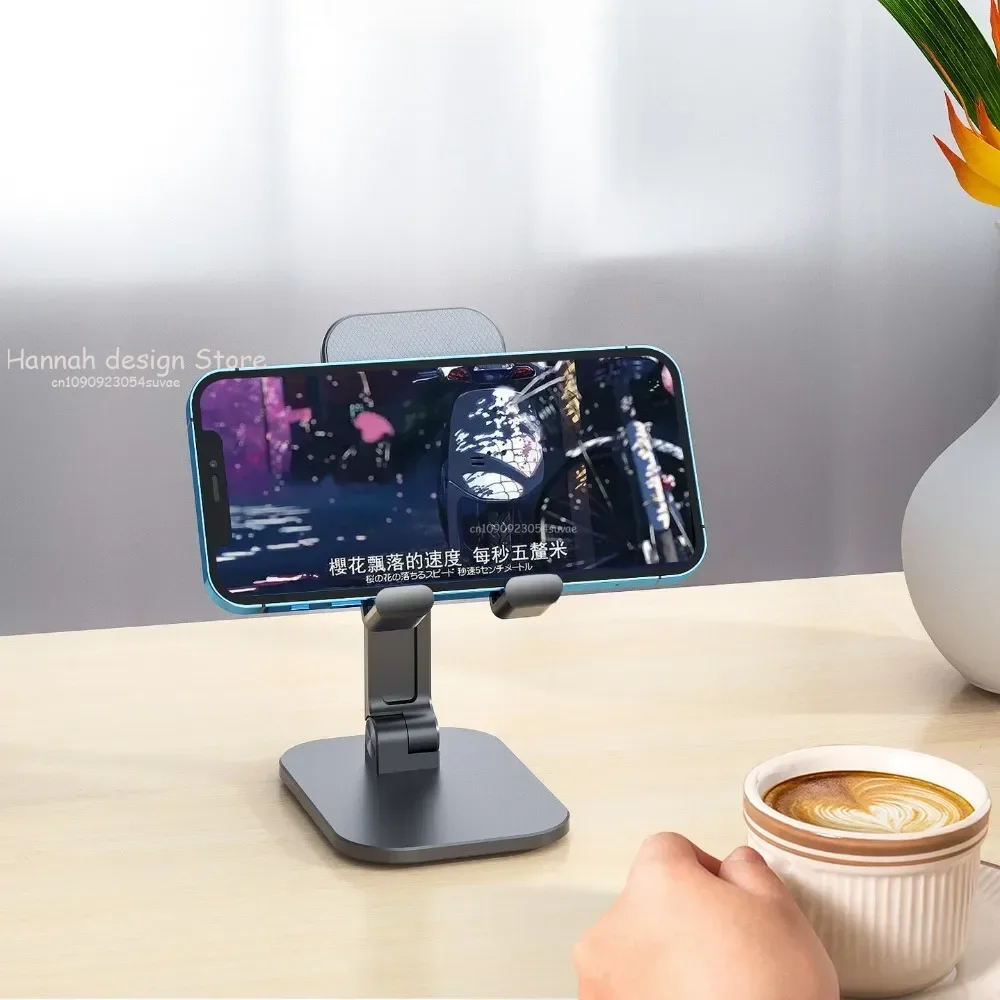 Three Sections Foldable Desk Mobile Phone Holder For iPhone For iPad Tablet Flexible Table Desktop Adjustable Smartphone Stand
