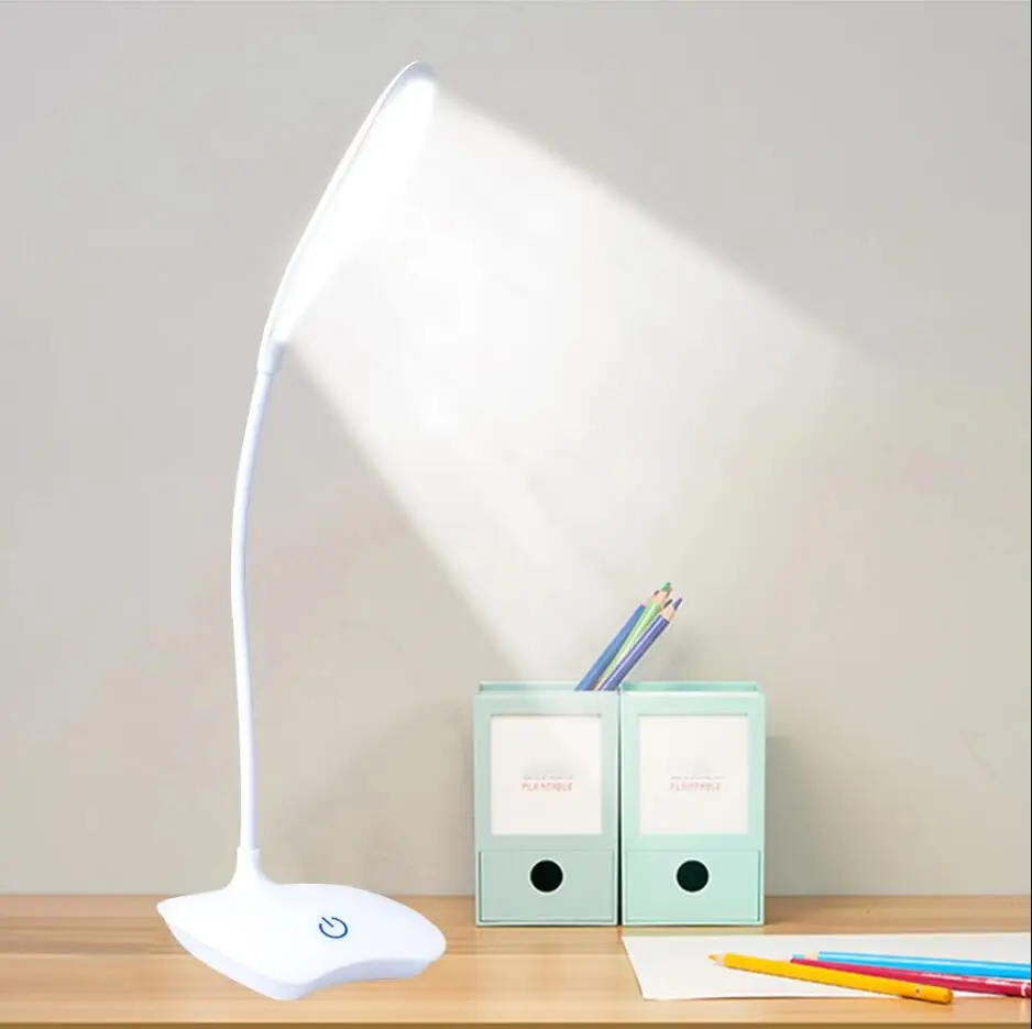 

Office Bright Table Lamp Rechargeable Battery LED Stand Kids Desk Lamp Table Top Lanterns For Student Study Reading Book Lights