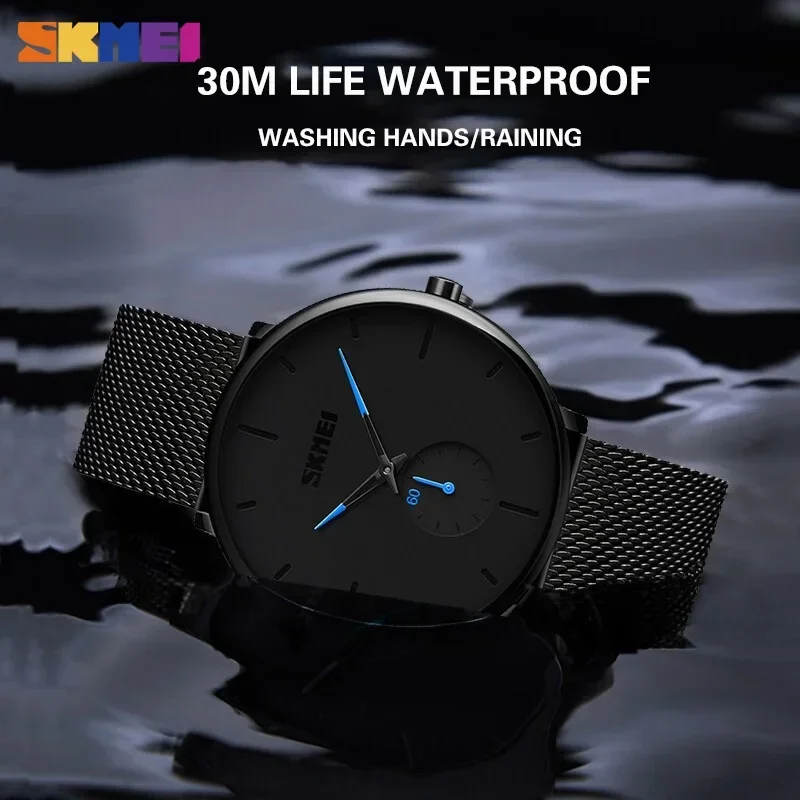 SKMEI 30M Waterproof Big Dial Display Quartz Watch relogio masculino Fashion Men Watch Quartz Wristwatches Women Watches 9185