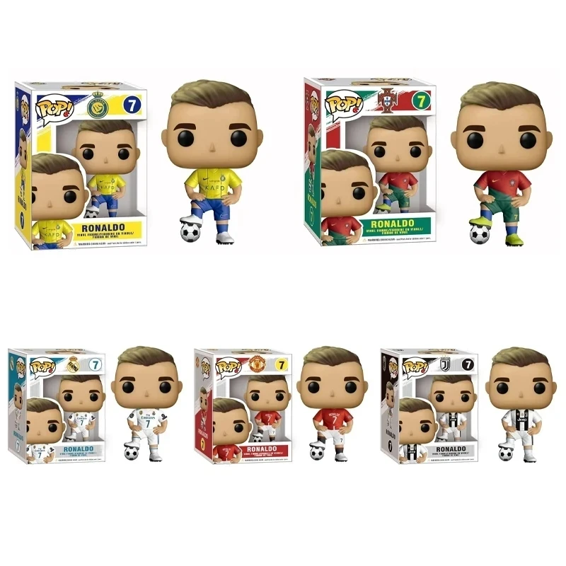 Pop Lionel Messi #10 MBAPPE #7 Cristiano Ronaldo #7 Football Stars Decoration Action Figure Collection Model Birthday Toys Gifts