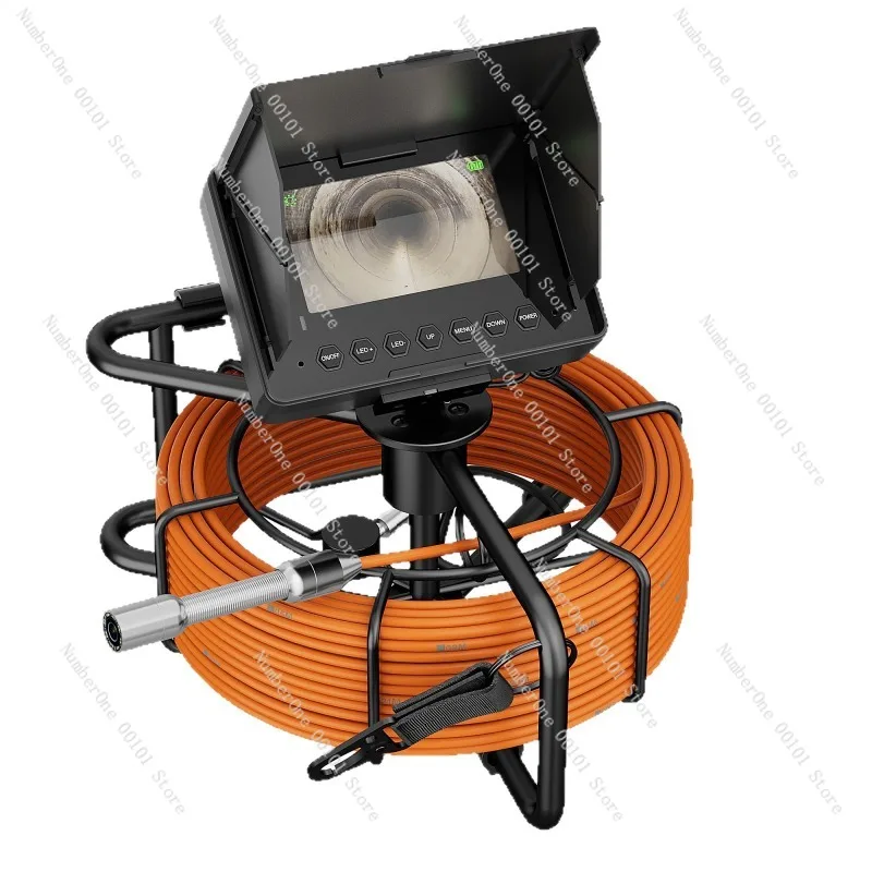 Industrial HD Pipe Inspection Camera Sewer Drain Endoscope Articulating Waterproof Probe Flexible Borescope Plumbing Pipeline