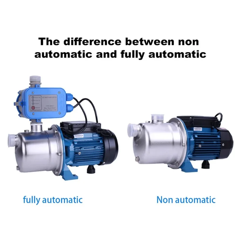 220V 370W Household Tap Water Self-priming Pump Pumping Well Water Pump Booster Pump Stainless Steel Sump Pumps