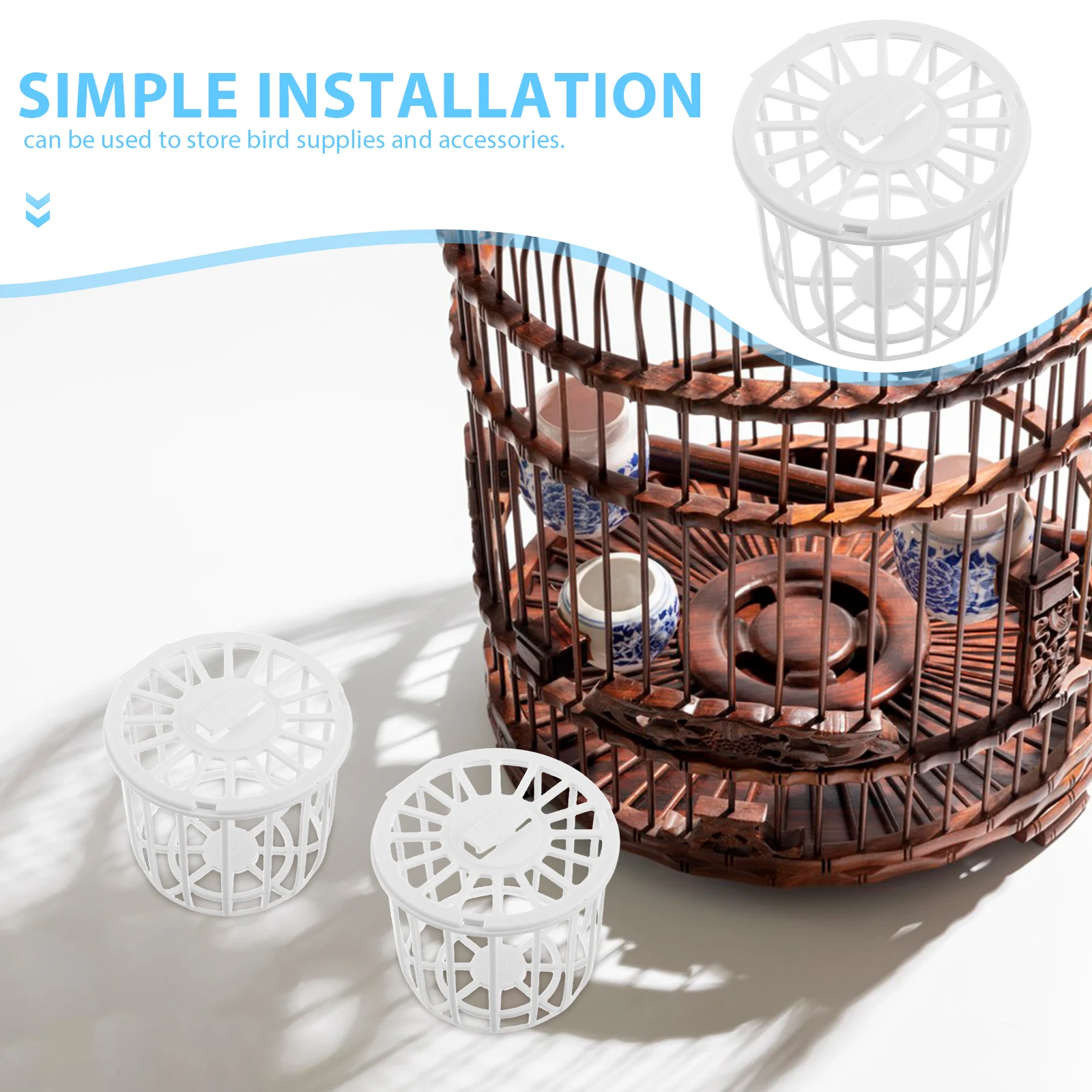

4pcs Plastic Bird Nest Box for Finch Breeding Canary Cage Bird Hut Bird Breeding Cage Bowl Hatching Accessories for Skirt Parrot