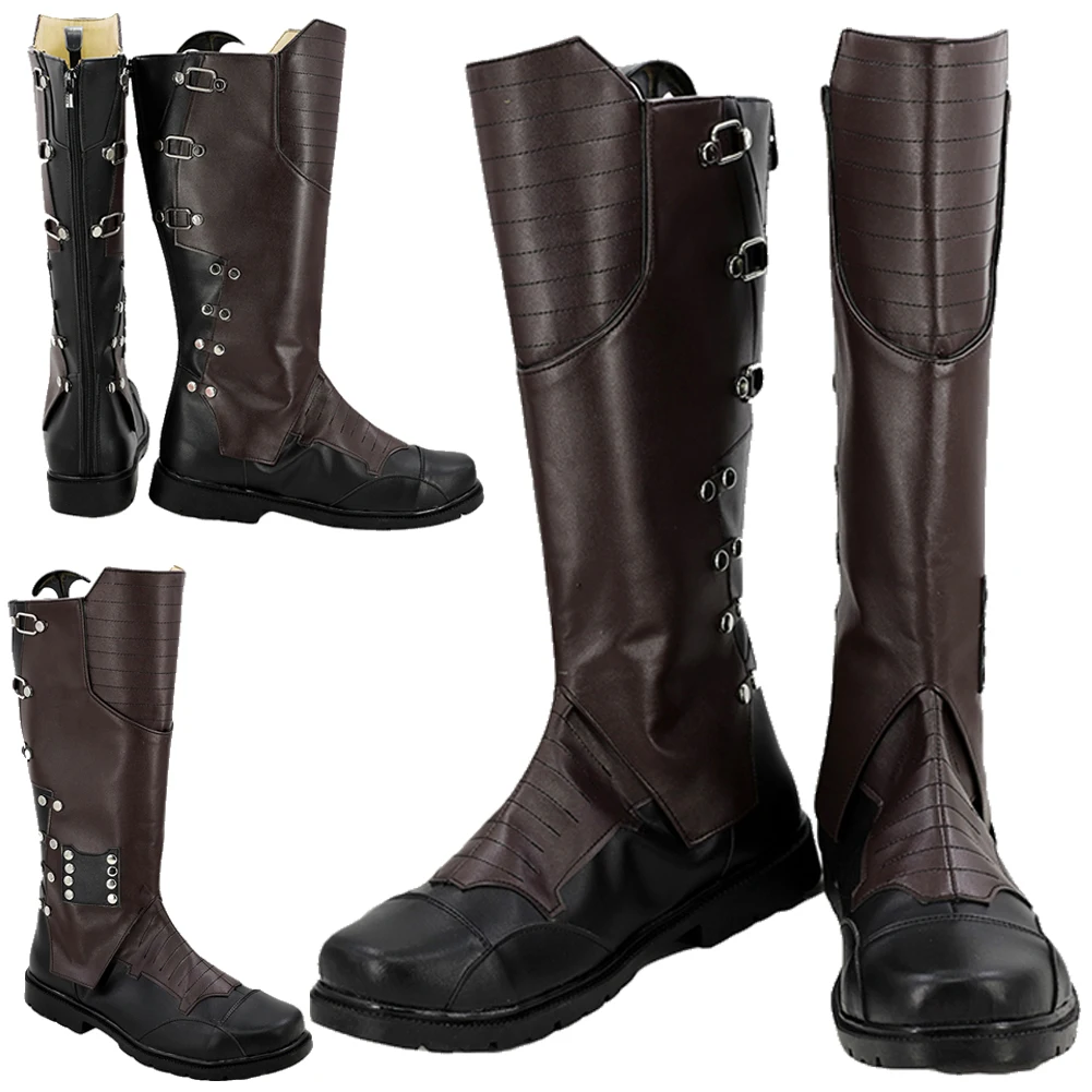 Botas Peter Cosplay Quill Homem, adereços de fantasia, acessórios Halloween, adereços de fantasia, Movie Guard 2, Fantasia, Roleplay, calçado masculino