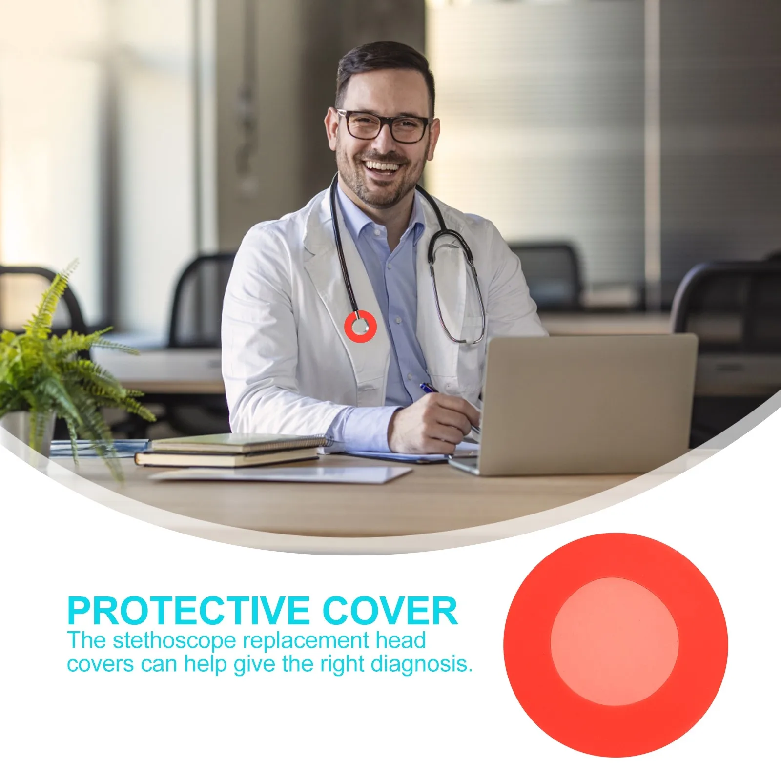 

10 шт. силиконовых защитных чехлов для головок стетоскопов, маленькие портативные сменные насадки для медицинского использования, для медсестер, врачей, студентов