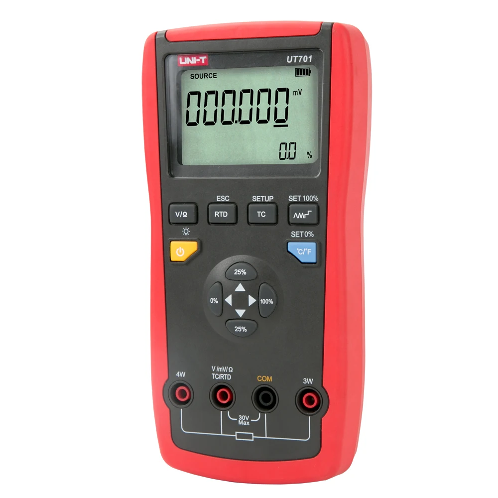 UNI-T UT701 Temperature Calibrator J/K/T/E/R/S/B/N/Wre RTDs mV ResistanceThermocouple output thermistor output temperature detec