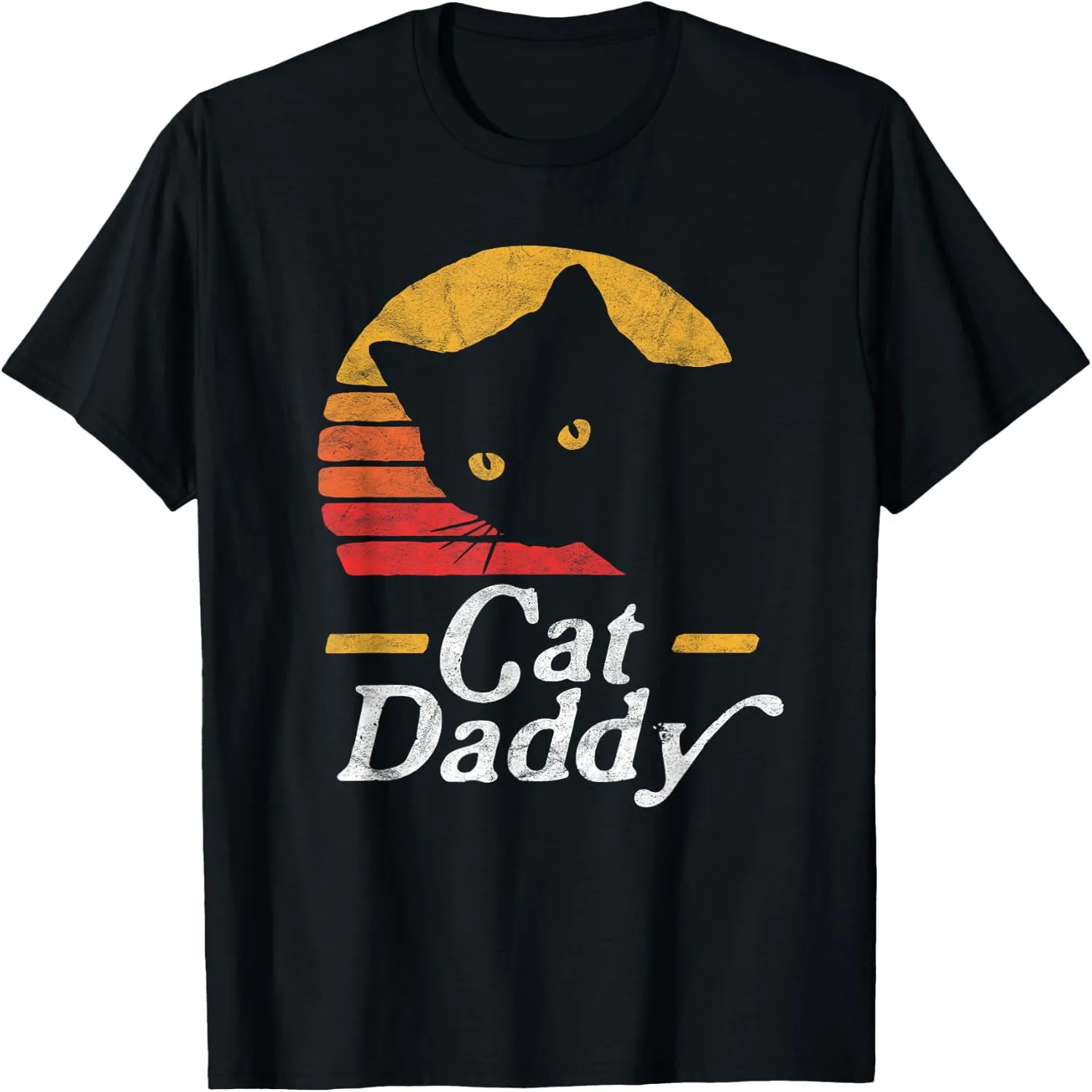 Cat Daddy Vintage Eighties Style Cat Retro Distressed T-Shirt Unisex t-shirt, 100% cotton tee,