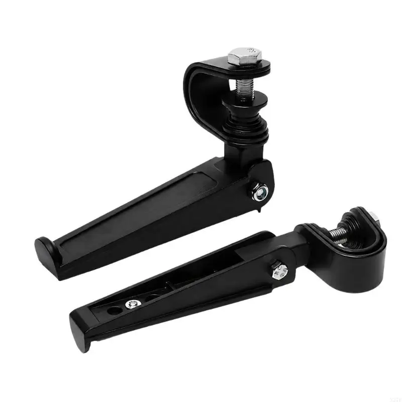 Motorcycle Hinge Foot Peg Pair Aluminum Support Pegs for Road Use Parking Service and Garage Projects Daily Use X37F