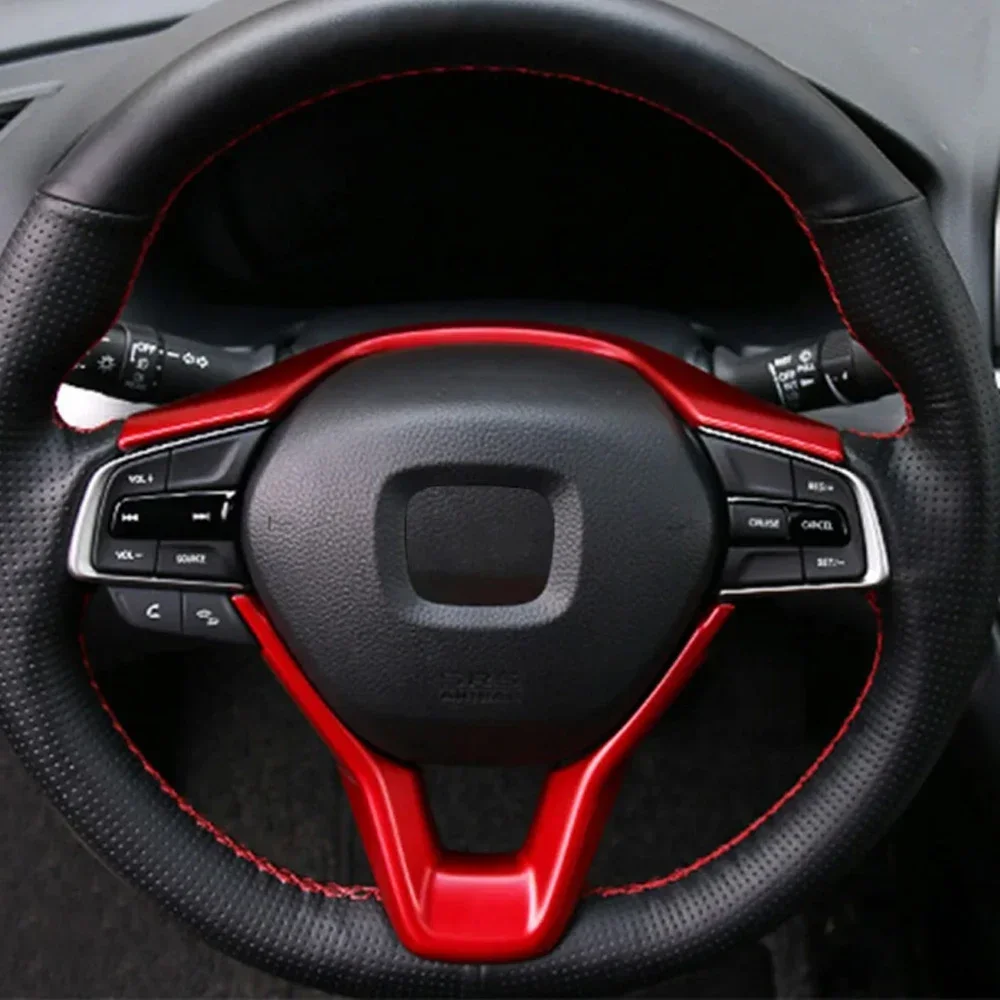Car Interior Steering Wheel Frame Cover Trim for Honda Accord 10th X 2018-2022 for City 2020-2024 car Accessories
