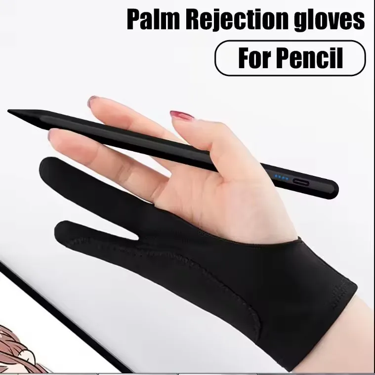 Anti-touch Two-Finger Hand Painting Gloves For Tablet Digital Board Screen Touch Drawing Anti-fouling Oil Painting Art Supplies