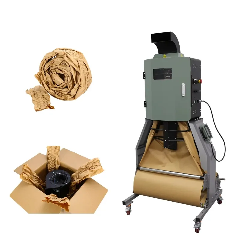 Core Motor Component Packaging Buffer Solution Machine Pad Void Fill Kraft Paper Cushion Machine Category-Paper Making Machinery