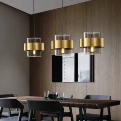 Nordic Postmodern Minimalist Creative Personality Pendant Lights Luxury Golden Aisle Restaurant Bedroom Bedside Small Chandelier